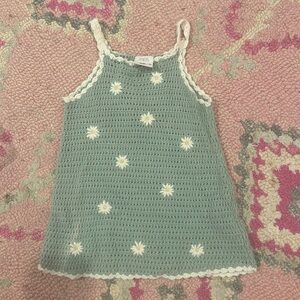 Zara crochet dress with daisy appliqué. 18-24 months .